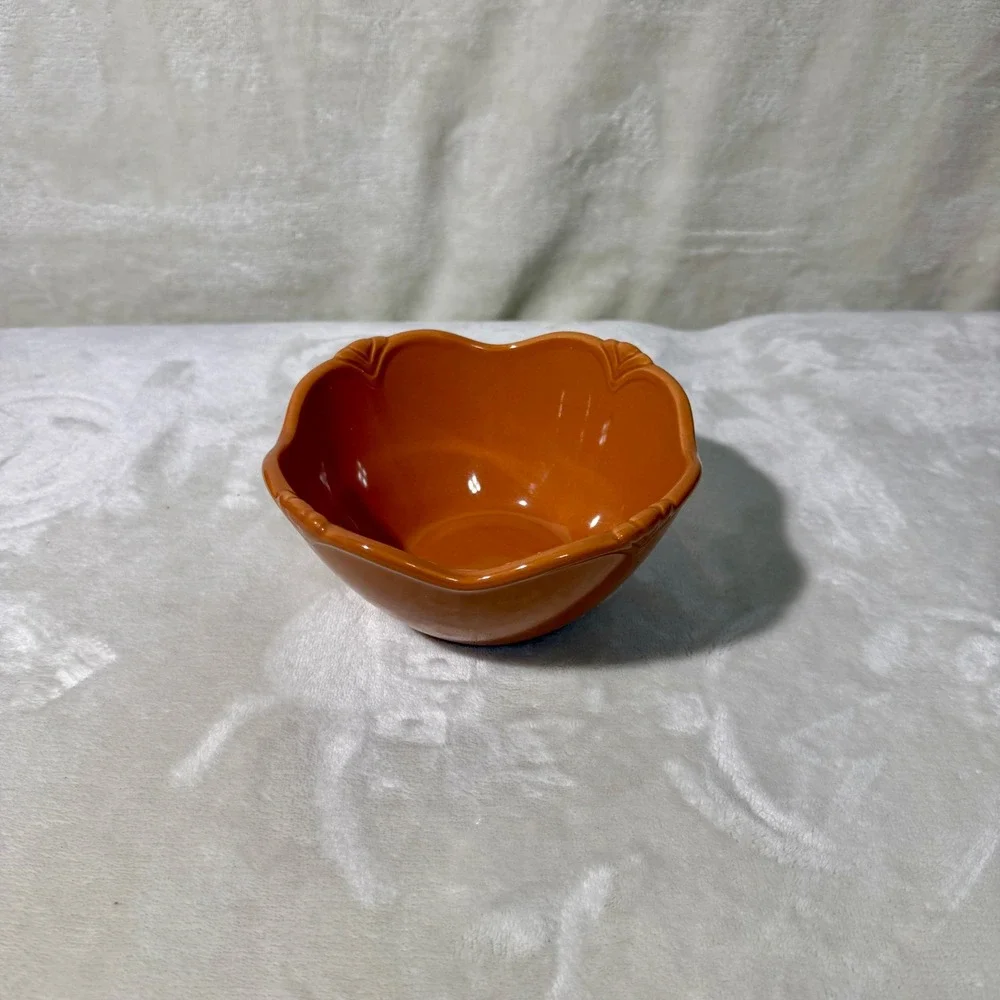 Princess House Pavillion Nesting Bowl Set of 3 Green Orange Yellow Scalloped Rim